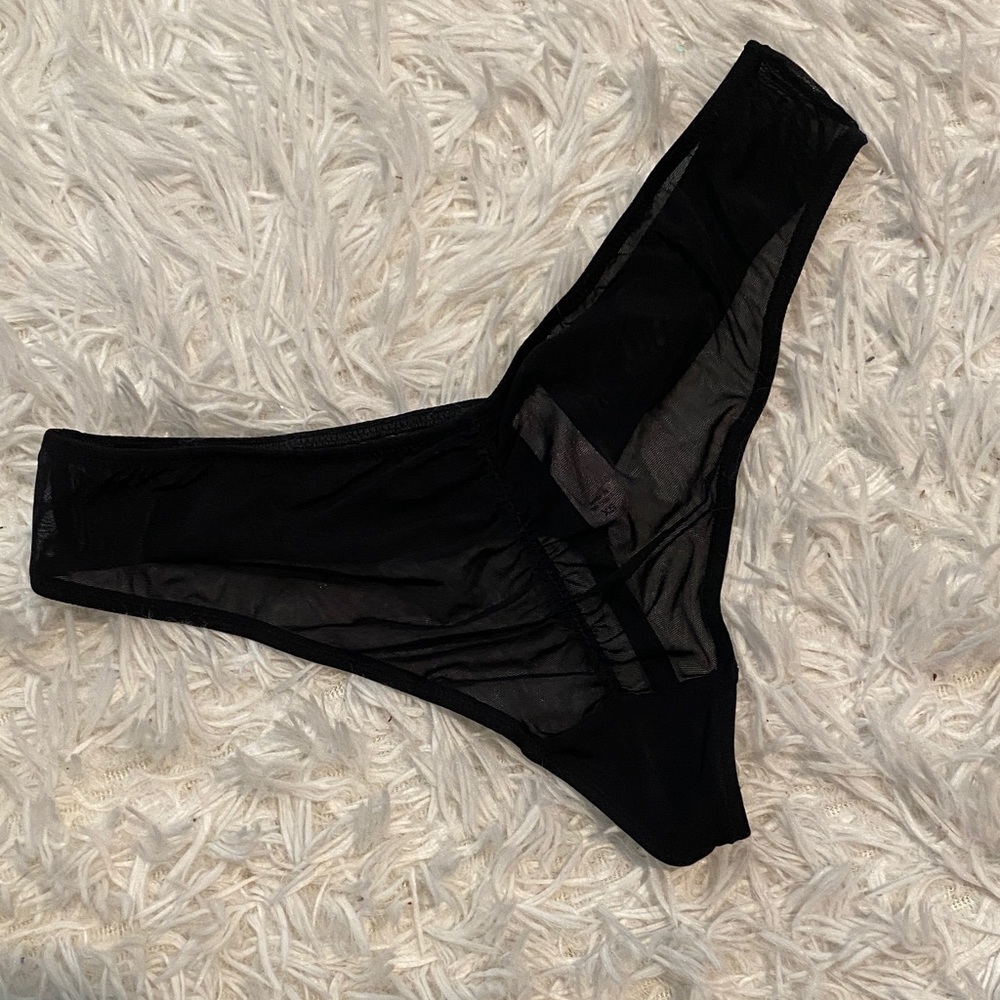 Victoria’s Secret Sheer Black High-Cut Bikini